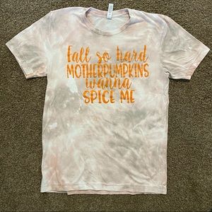 Medium Hand Distressed Bleached unisex T-Shirt Fall So Hard Mother Pumpkins